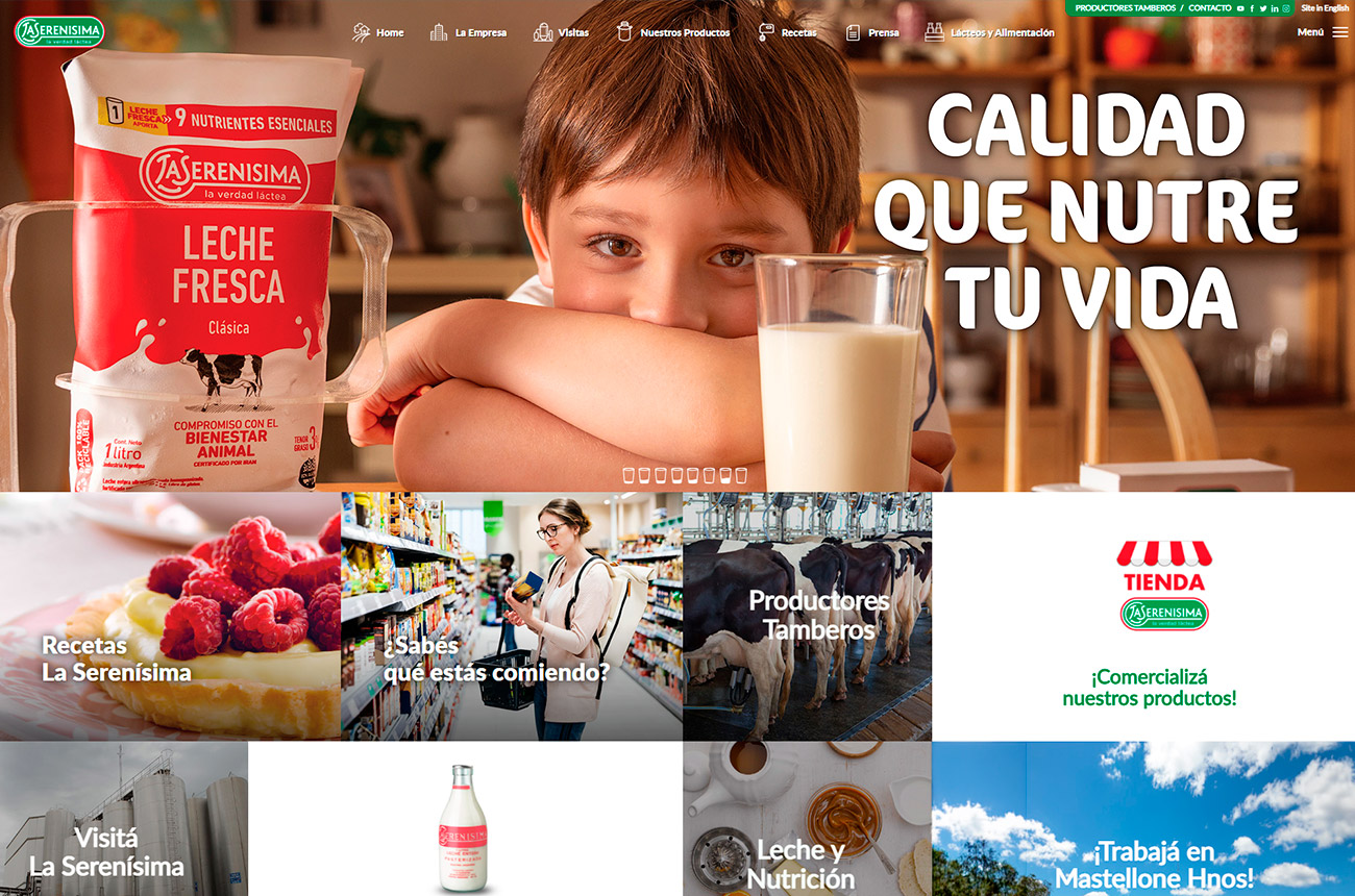 Institutional website for La Serenisima