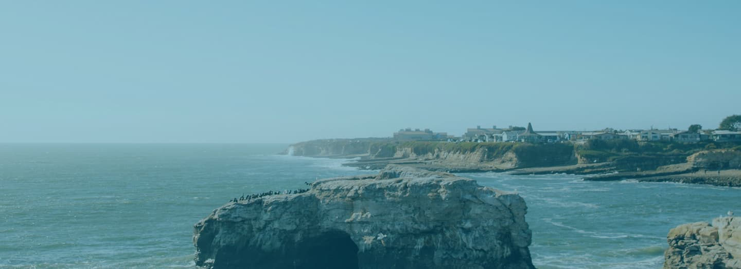 a view of santa cruz shore line