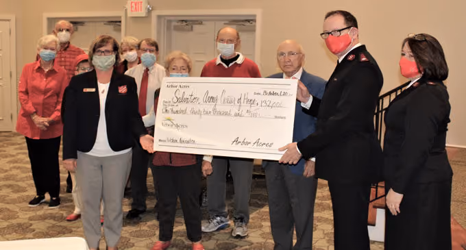 Arbor Acres residents raise $132,000 to replace The Salvation Army’s Center of Hope kitchen