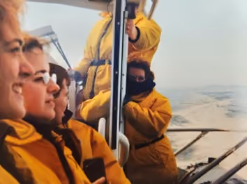 Whale Watching in Windy Tadoussac, Quebec