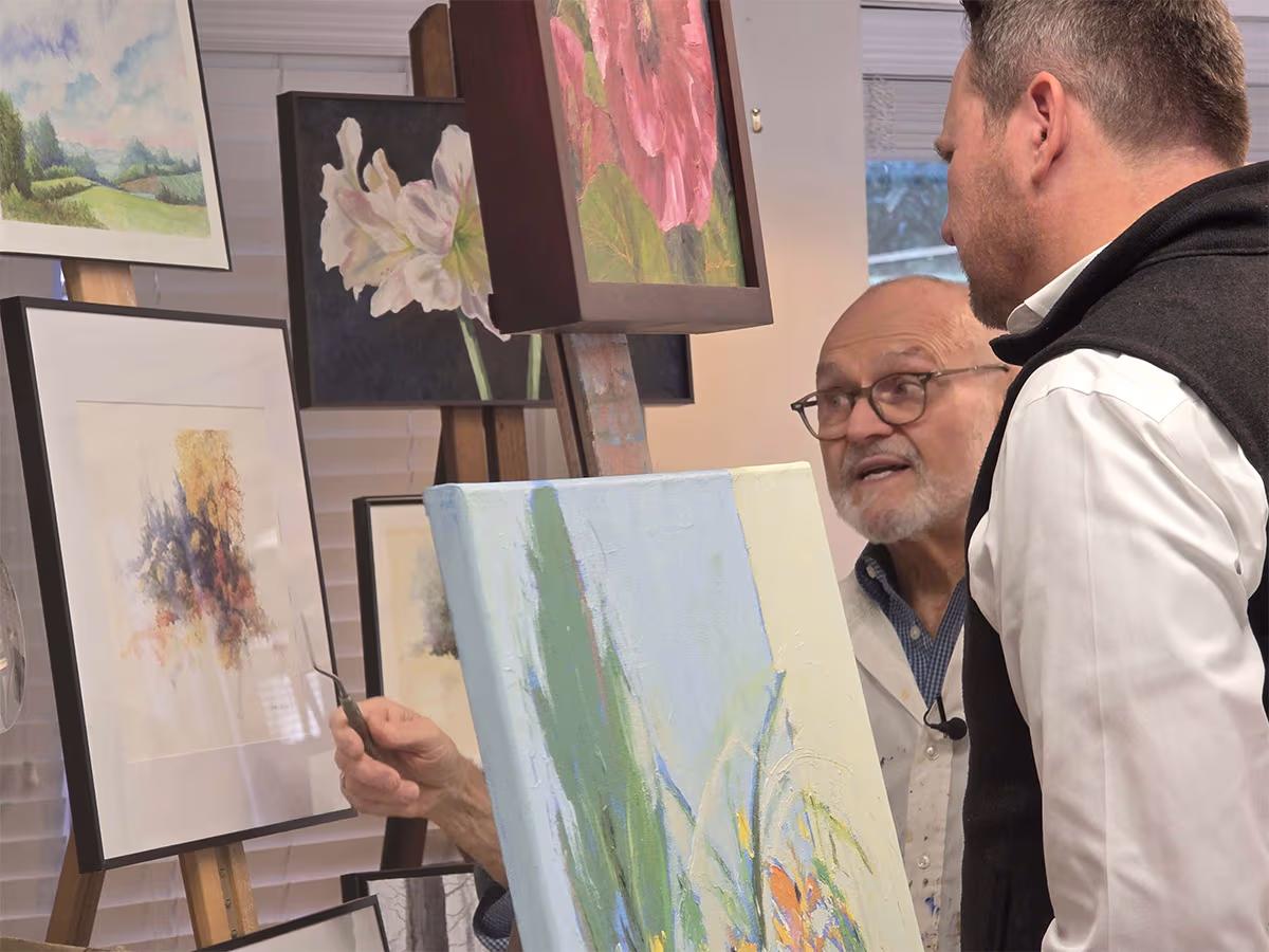 Resident Inspires Passion for Art at Arbor Acres