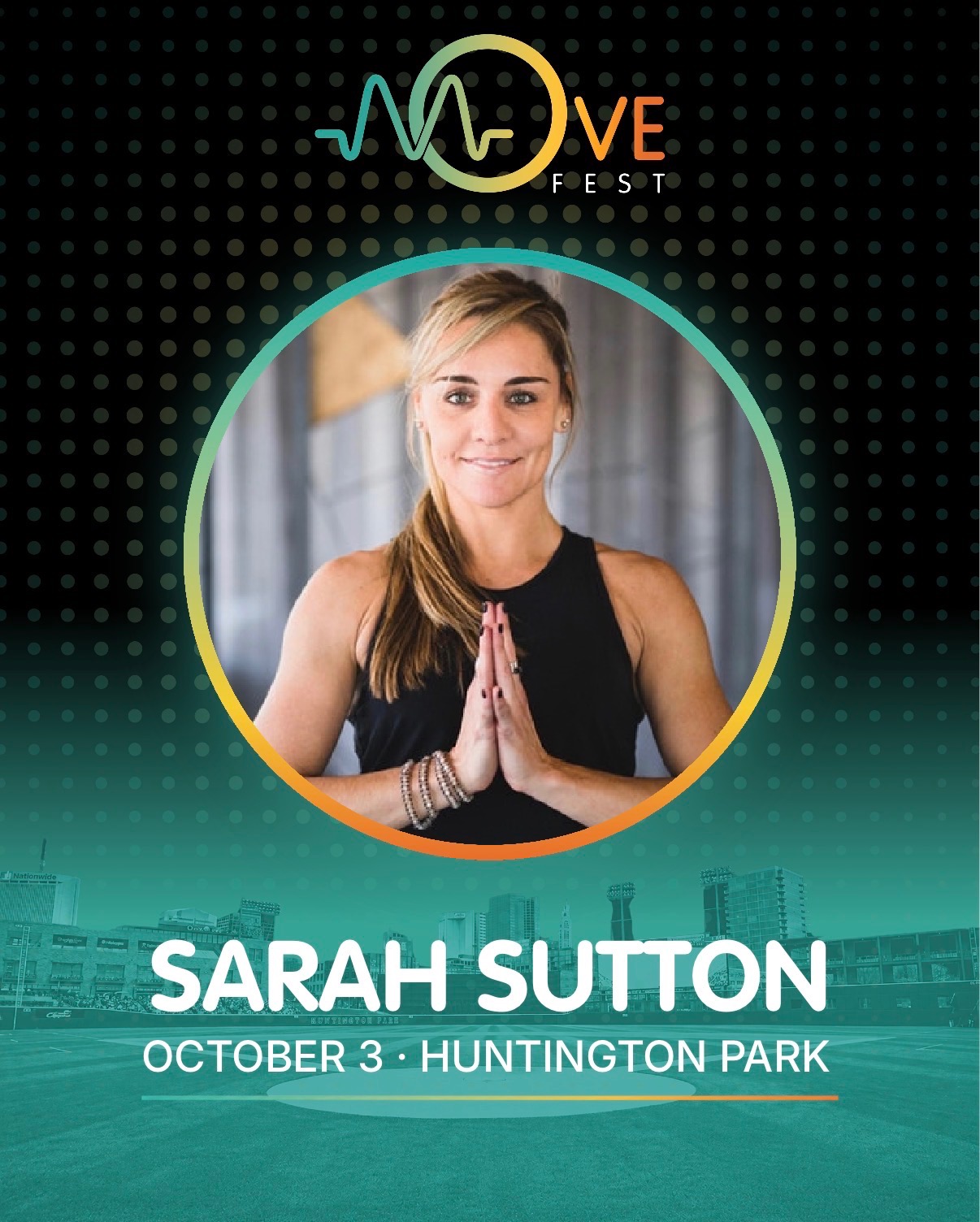 Sarah Sutton, Solterra yoga instructor, featured for MOVE Fest 2026 at Huntington Park