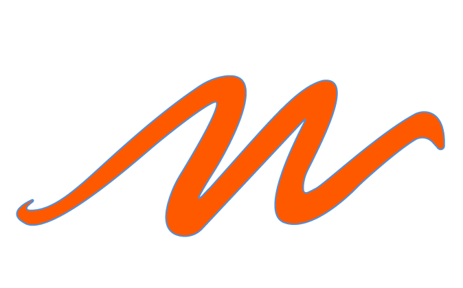 M logo