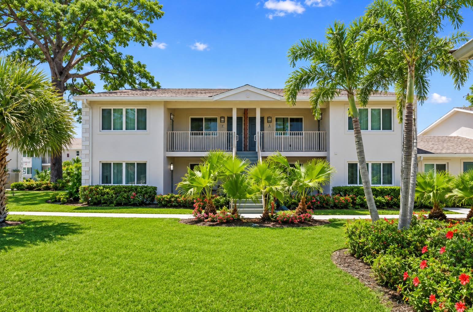Building Exterior showing luscious green lawn