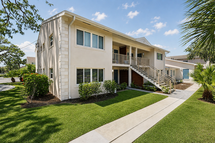 Exterior with sidewalk