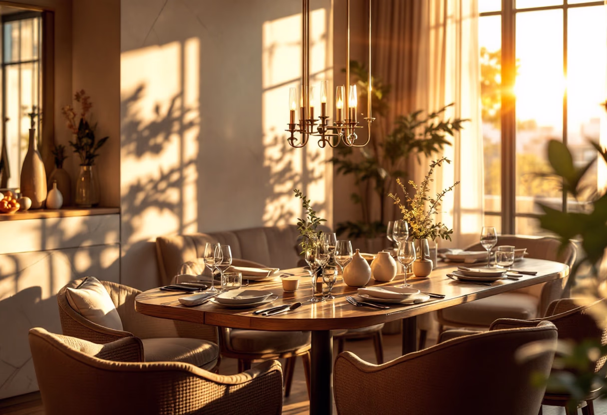 image of private dining room setup for a modern restaurant