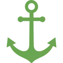 Green anchor symbol with a circle at the top and pointed arrows at the base.