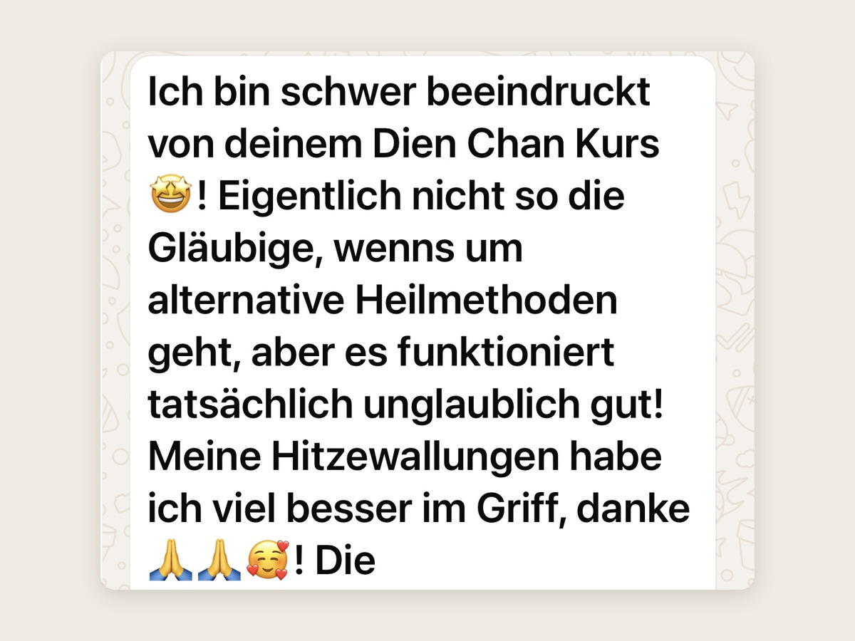 WhatsApp-Nachricht einer Kundin