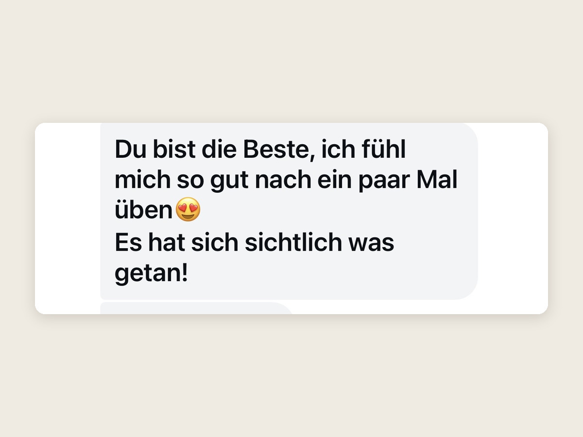 WhatsApp-Nachricht einer Kundin