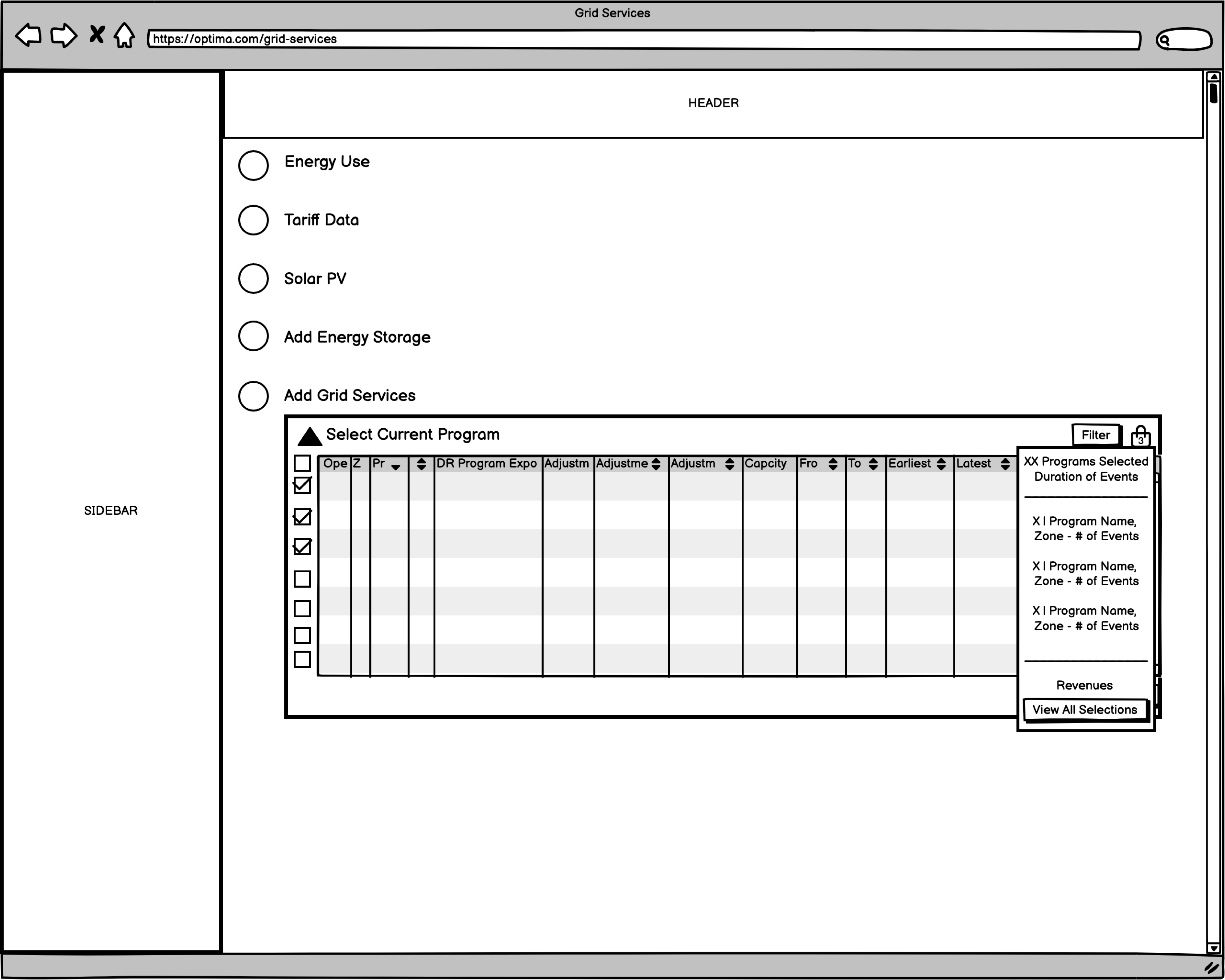 A user journey of how a solution engineer operates grid services.