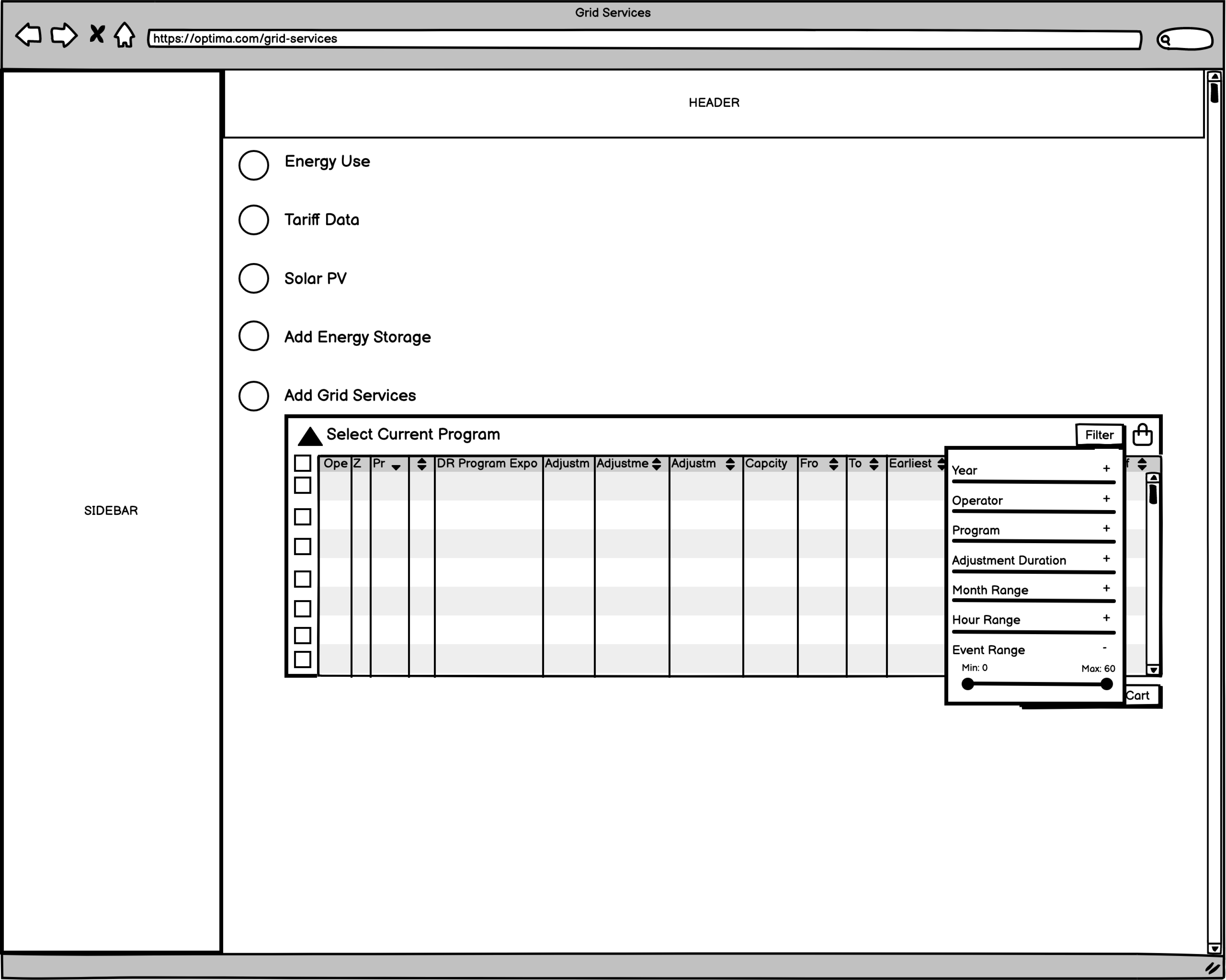A user journey of how a solution engineer operates grid services.