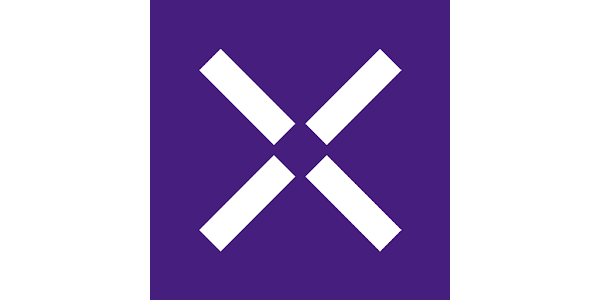 Enel X's small logo with white geometric X shape with diagonal bars inside a purple square background.