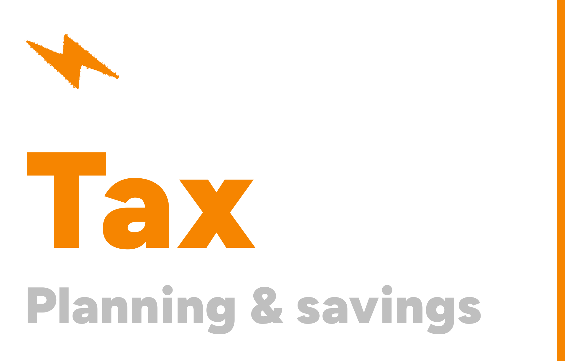 Tax, Planning & Savings, Graphic