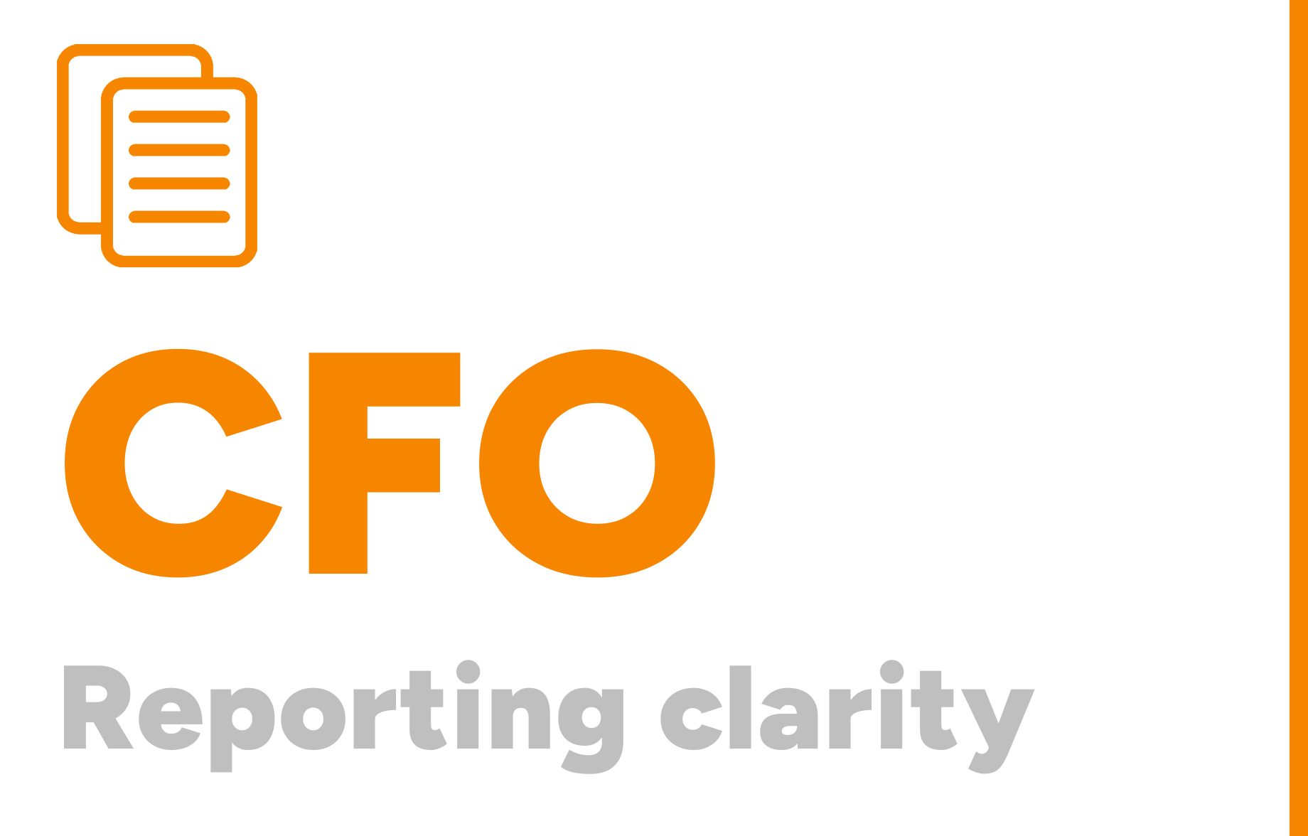 CFO, Reporting Clarity, Graphic