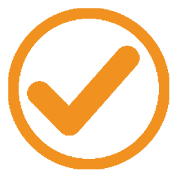 Orange Checkmark with Circle