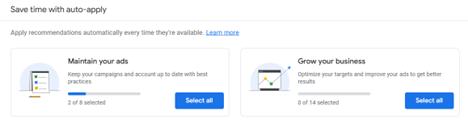 Auto-apply recommendations