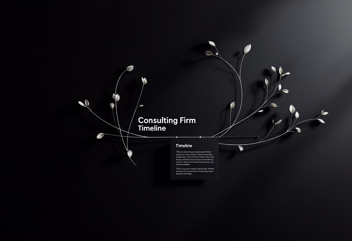 image of company timeline (for a consulting firm)