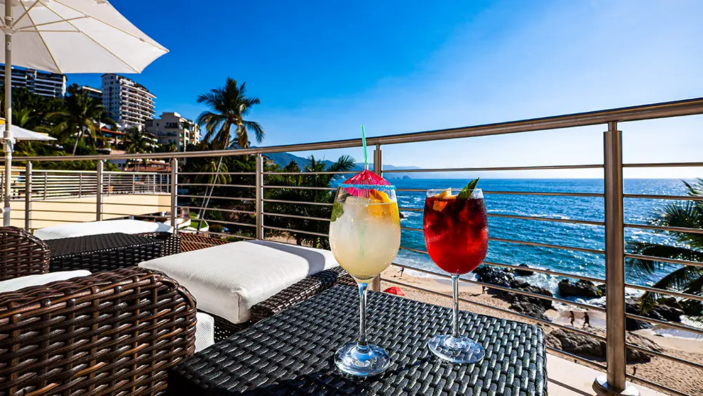 Outdoor dining on the patio at Villa Montecito