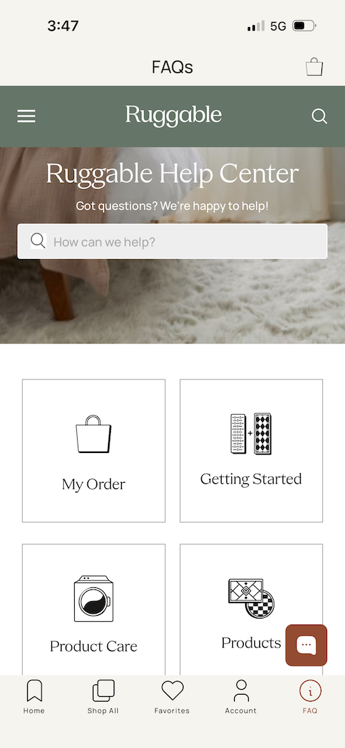 Ruggable: FAQ Page