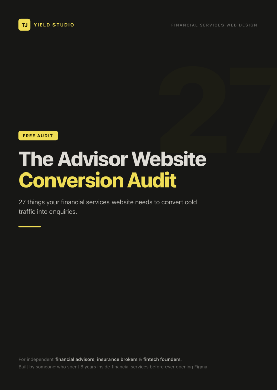 Cover graphic for the free Advisor Website Conversion Audit guide