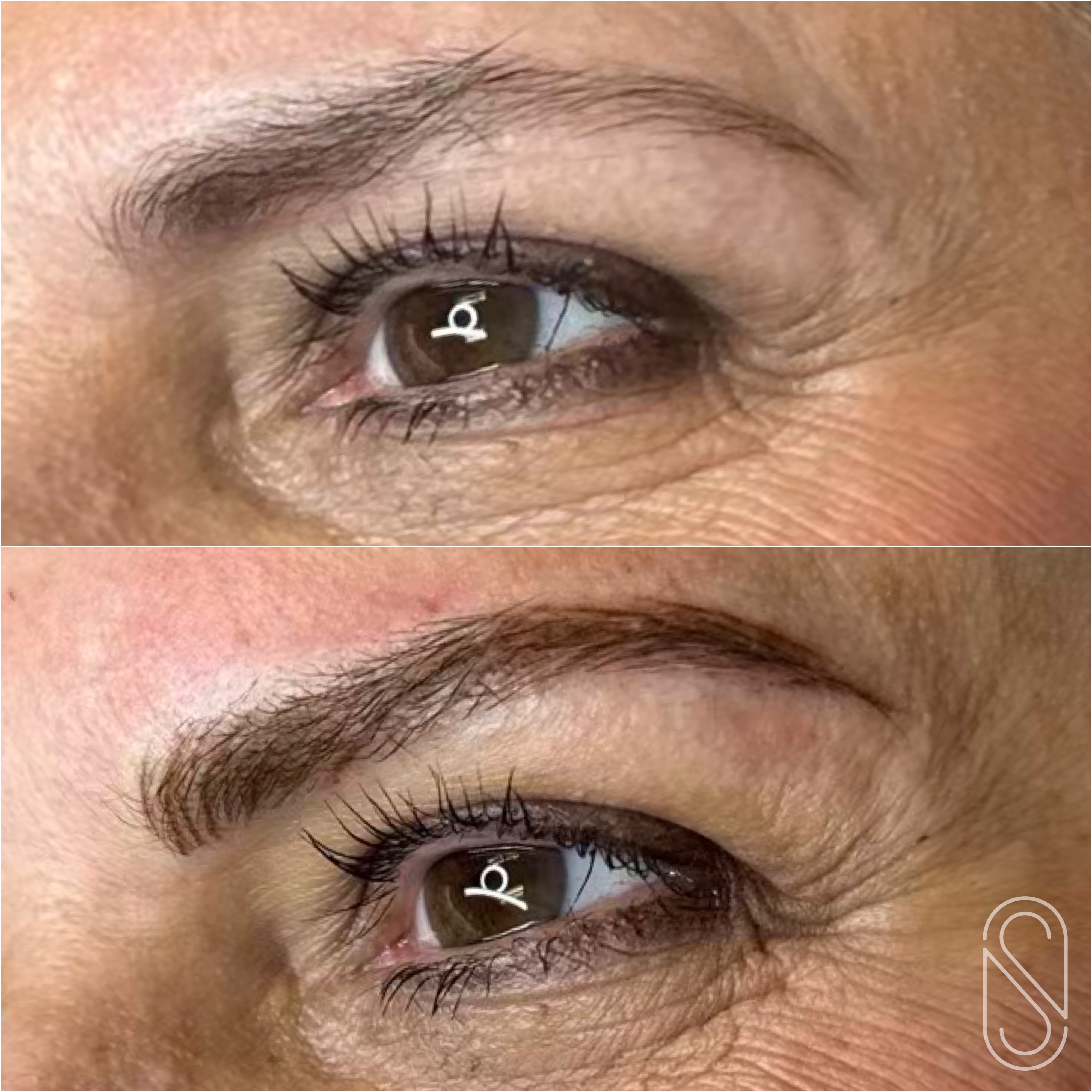 Nano brow micropigmentation before and after Memphis Tennessee
