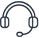Customer support headset icon