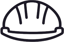 Contractor hard hat icon