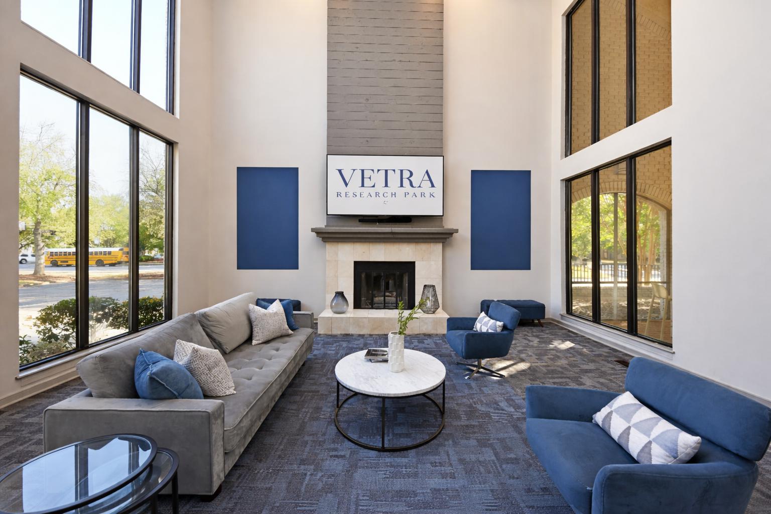 Leasing office lobby
