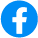 Facebook brand icon with a white lowercase f in a blue circle.