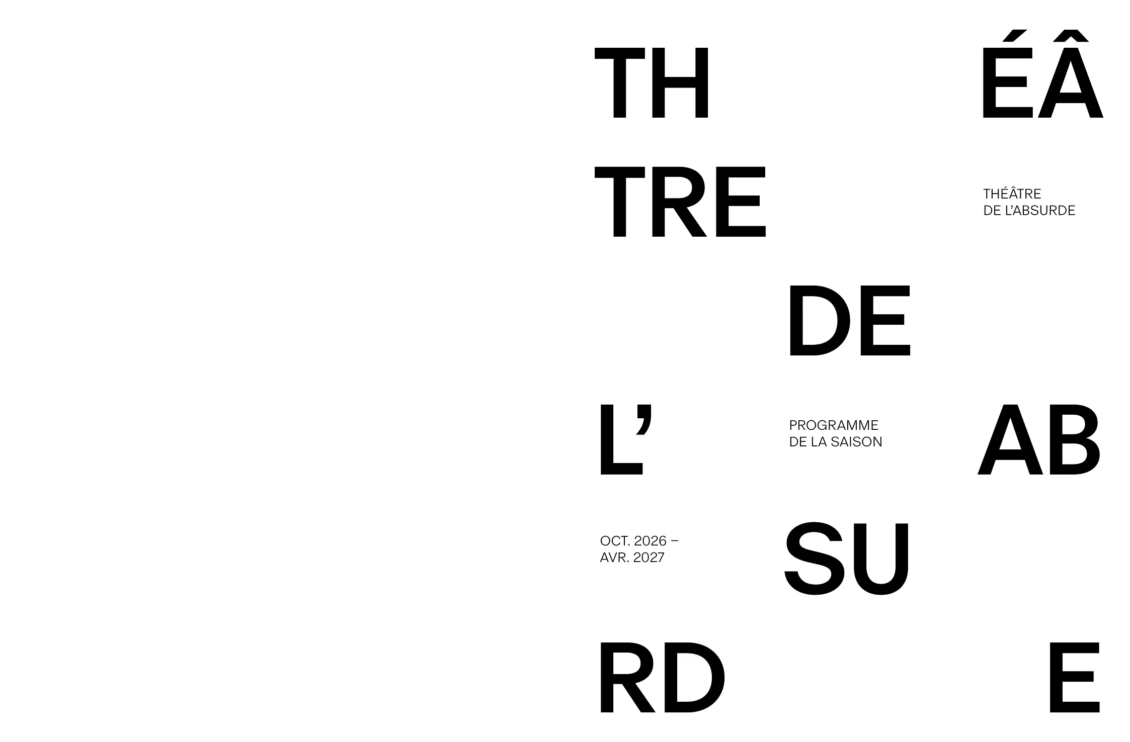 Front cover of the theatre brochure