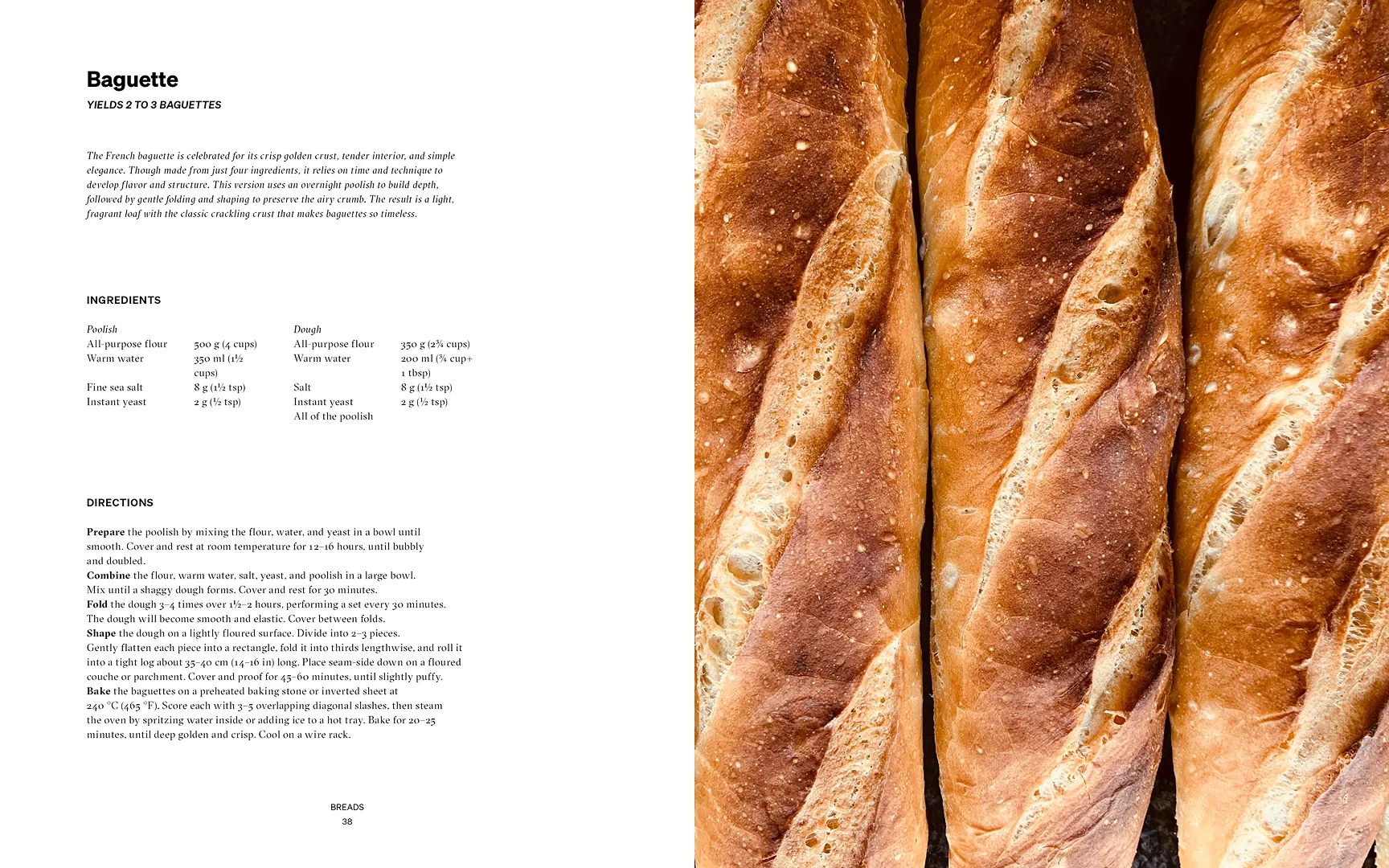 Baguette recipe spread