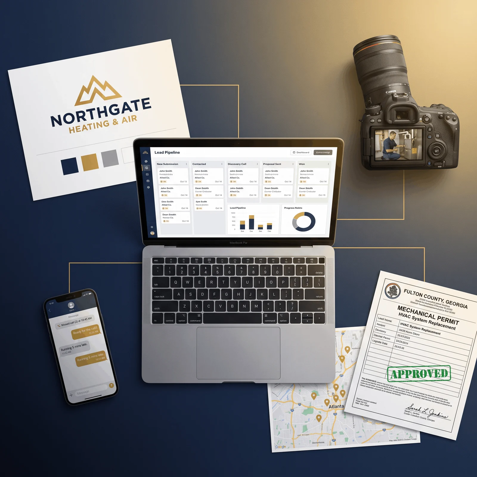 GenCore Lost Lead Audit System — brand, CRM pipeline, permit record and video production connected as one system