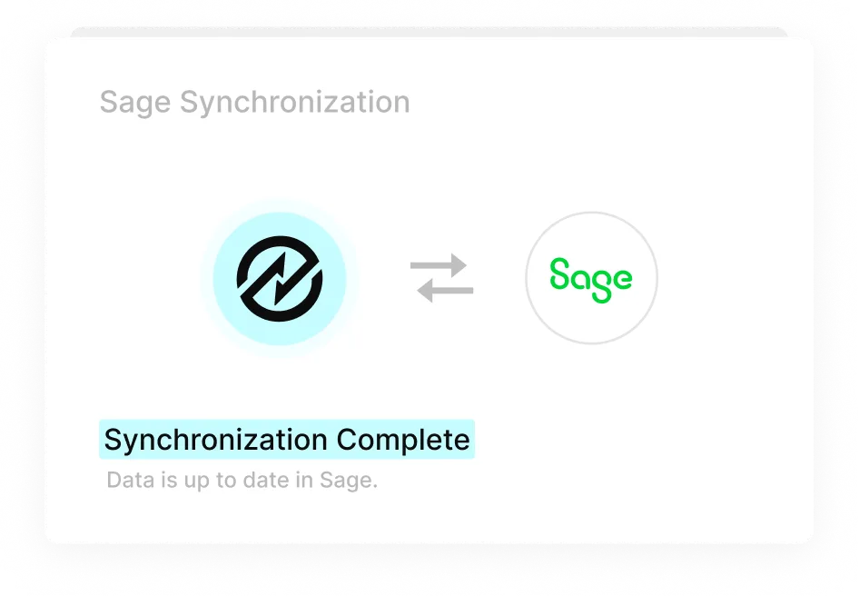Approved purchasing data synchronized to Sage