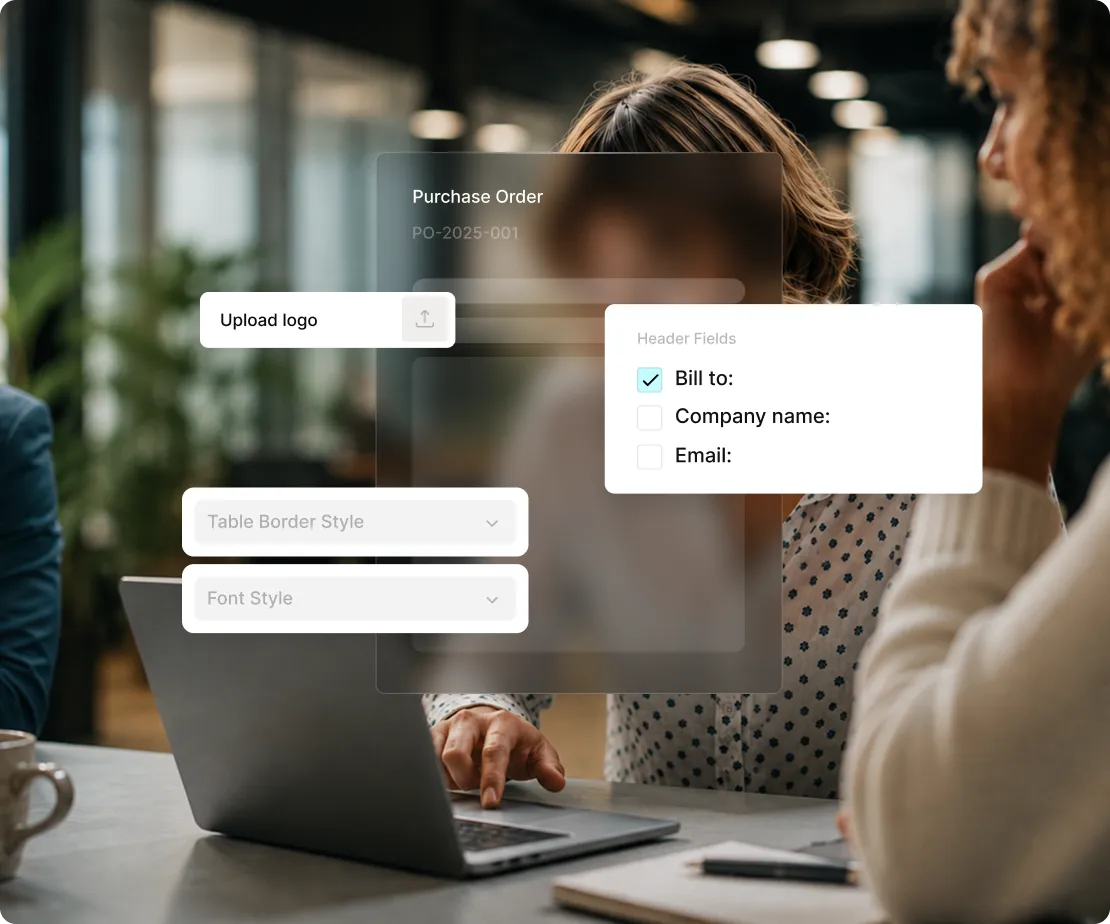 Tradogram procurement software showing configurable purchasing workflows, forms and approval settings.
