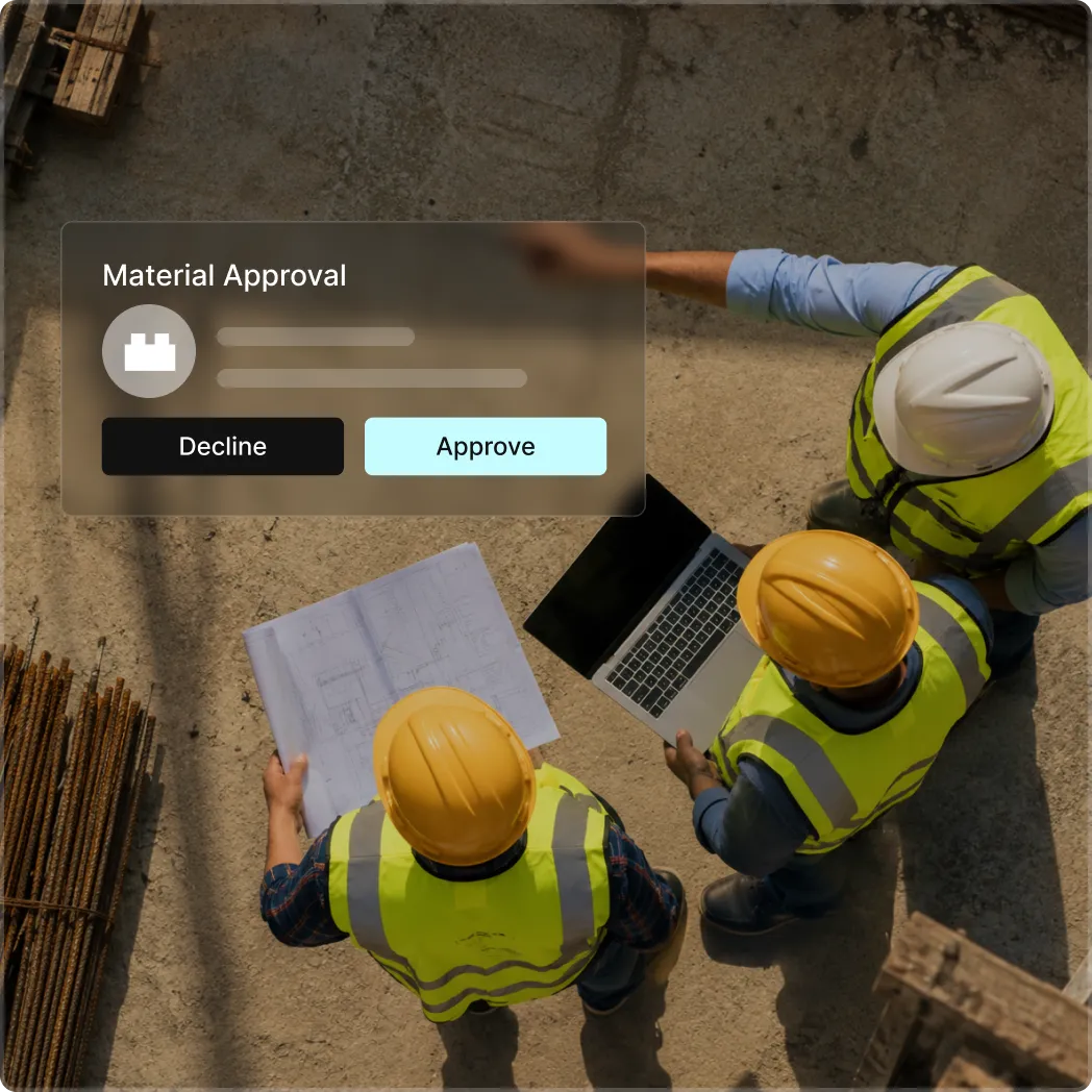 Construction procurement software for purchasing materials