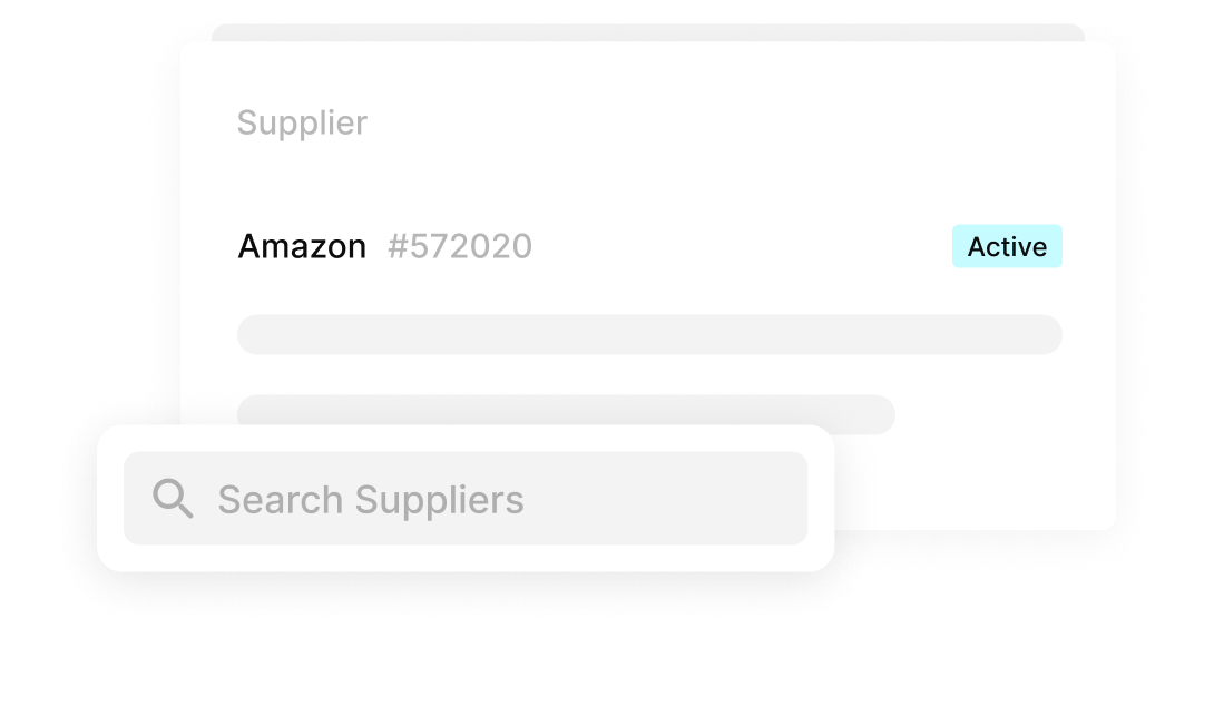 Supplier management software dashboard