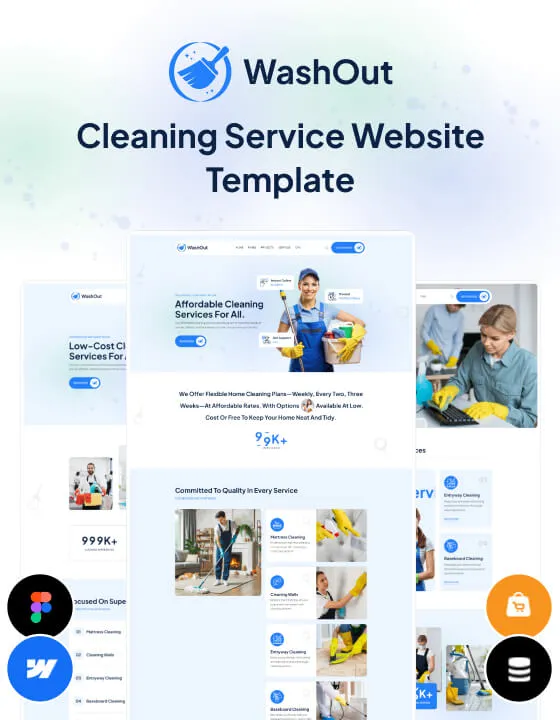 WashOut - Cleaning Services Website Template