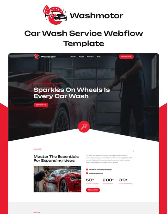 Washmotor - Car Wash Service Website Template