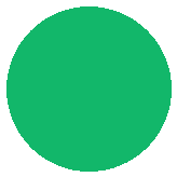 Solid green circle on a white background.