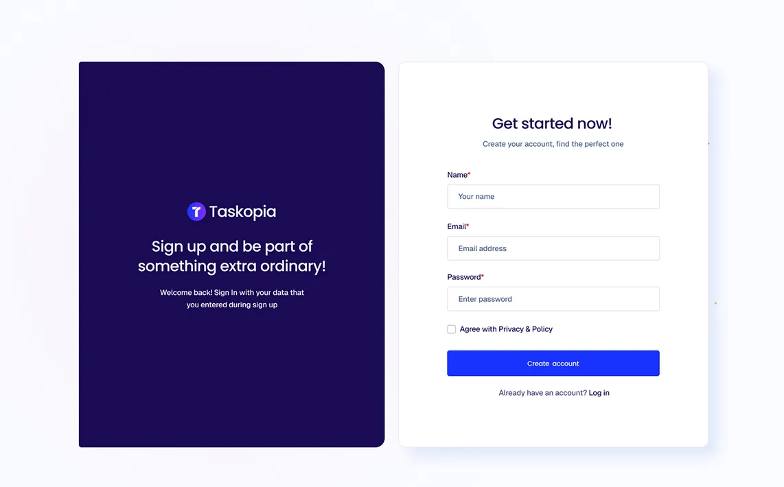 Sign up