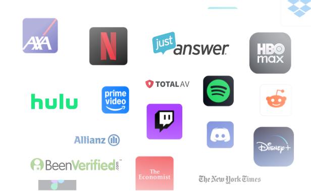 Logos of subscription providers in the Xpendy database