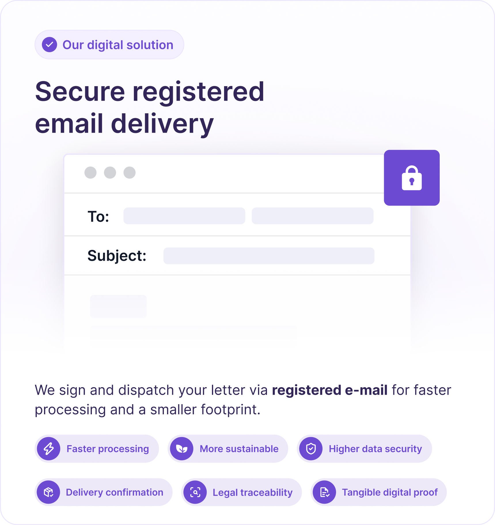 Example of a secure registered email delivery
