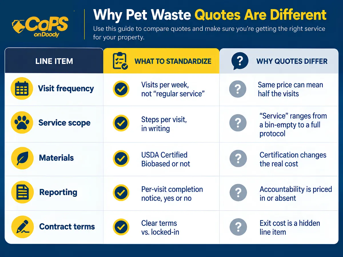 How to Compare Pet Waste Proposals