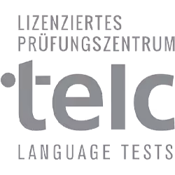 Logo telc – lizenziertes Prüfungszentrum für telc-Deutschprüfungen in Fürth