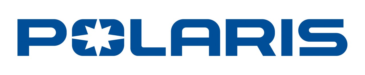 Polaris logo with stylized star inside the letter O in blue font.