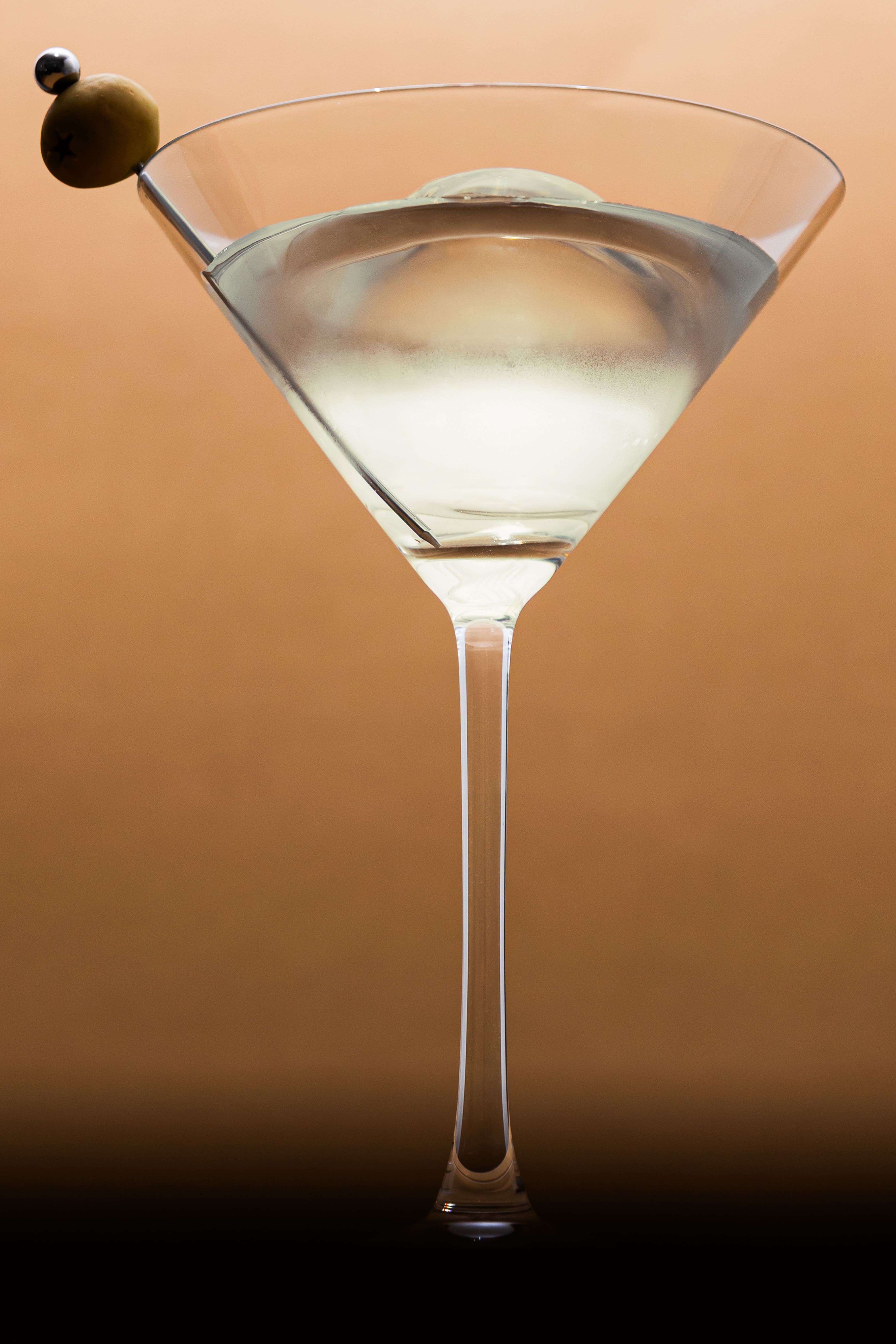A single hand-crafted ice cube