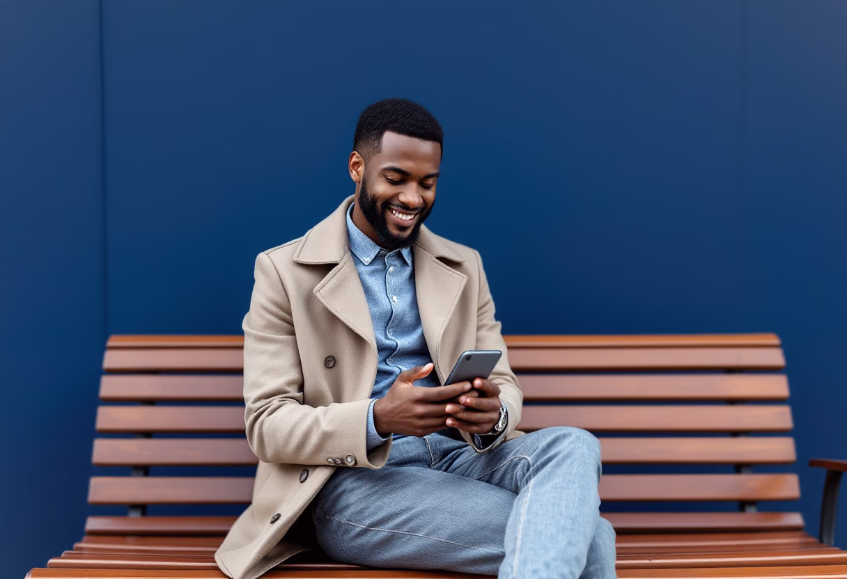 image of a commuter using a transportation app