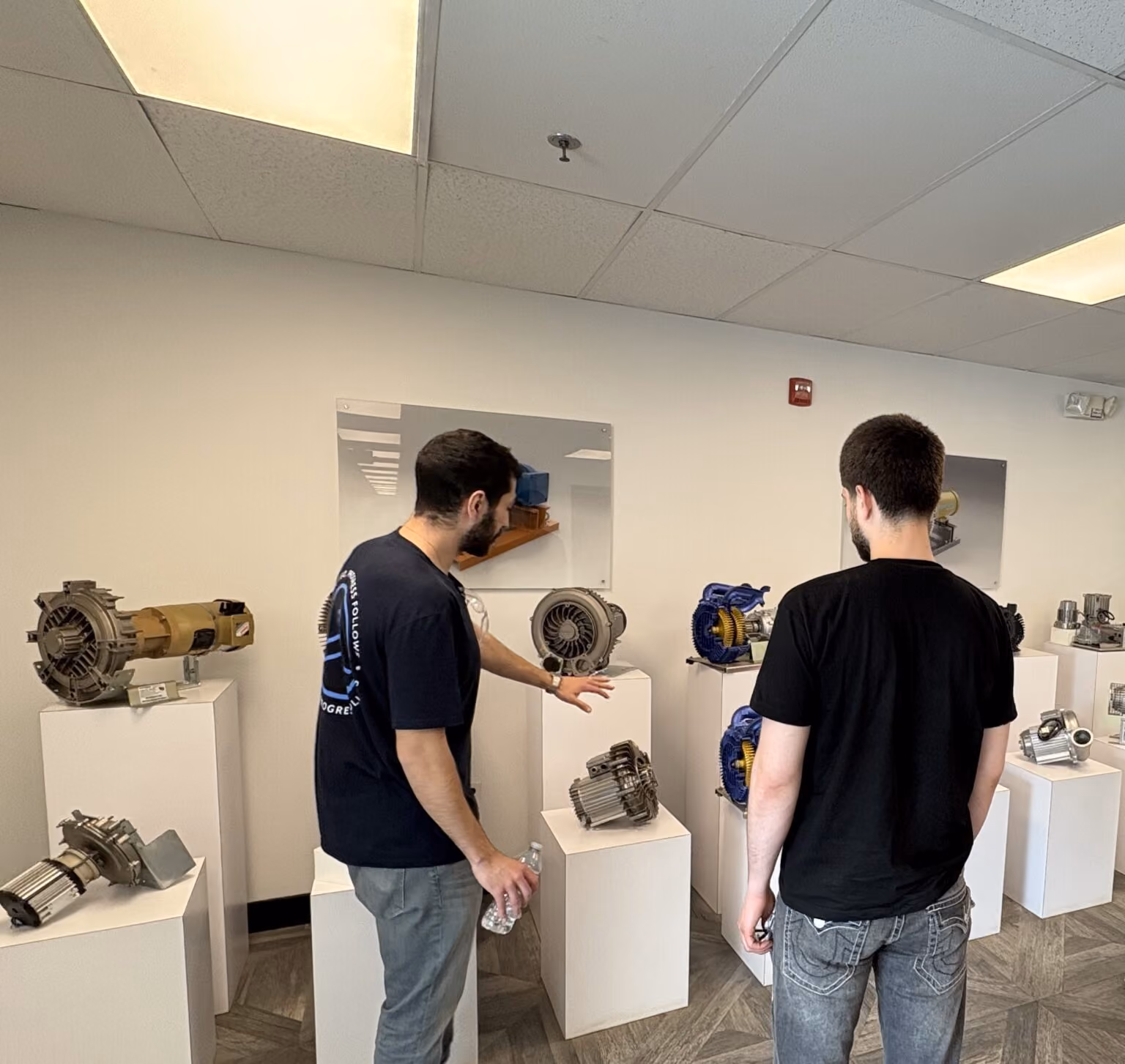 Students touring the Airtech museum