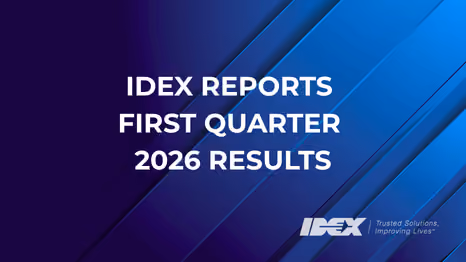 IDEX Reports First Quarter 2026 results