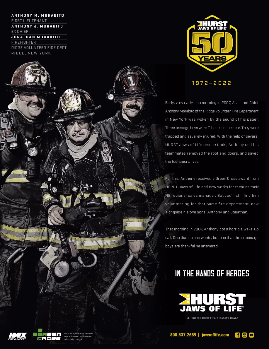 A HURST 50 years poster ad